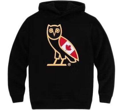 OVO OG Owl Canadian Flag Hoodie – Black