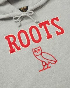Ovo® x Roots Athletics Owl-Hoodie Heather Grey